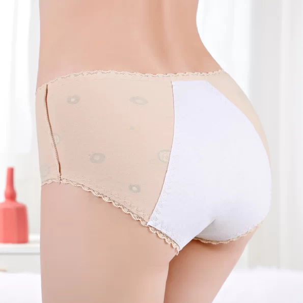 Cute Printed Girl's Lace Waistband Anti Side Leakage Period Panties Underwear 11