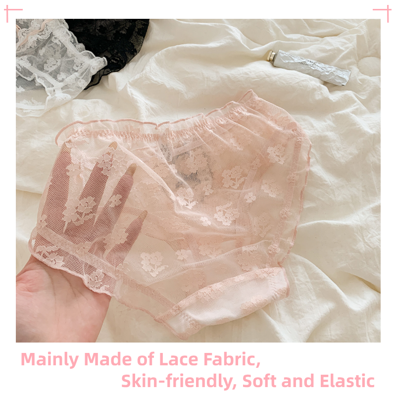 Light and Breathable Lace Sexy Sheer Panties Designed for Women 15