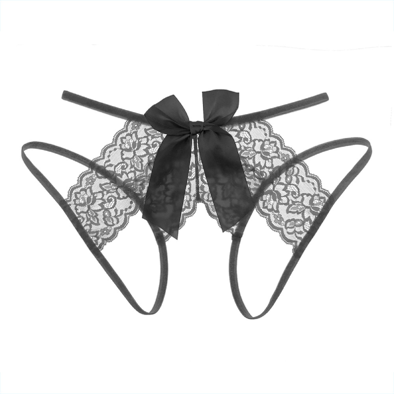 Sexy and Charming Lace Crotchless Panties with Thin Straps for Ladies (Available in Plus Sizes) 6