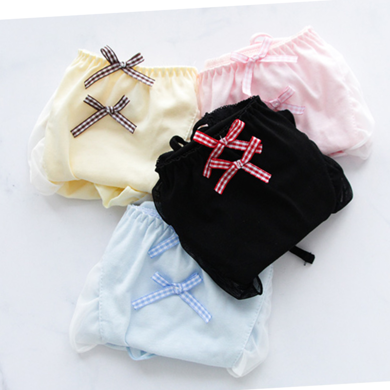 Women's Hipster Cotton Panties with Side Ties and Bow Decorations 3