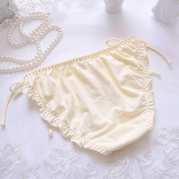 Women's Hipster Cotton Panties with Side Ties and Bow Decorations 7