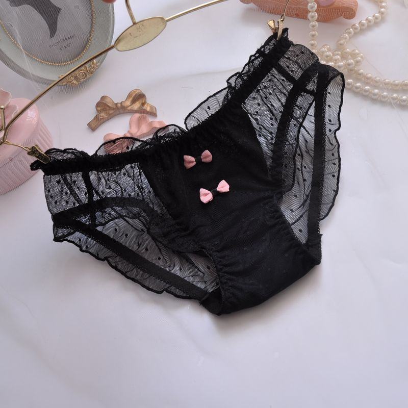 Women's Sexy Lace See Through Panties with Beautiful Butterfly Bow 8 (1)