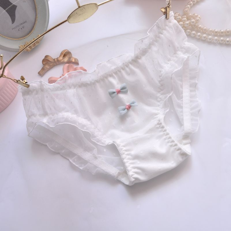 Women's Sexy Lace See Through Panties with Beautiful Butterfly Bow 8