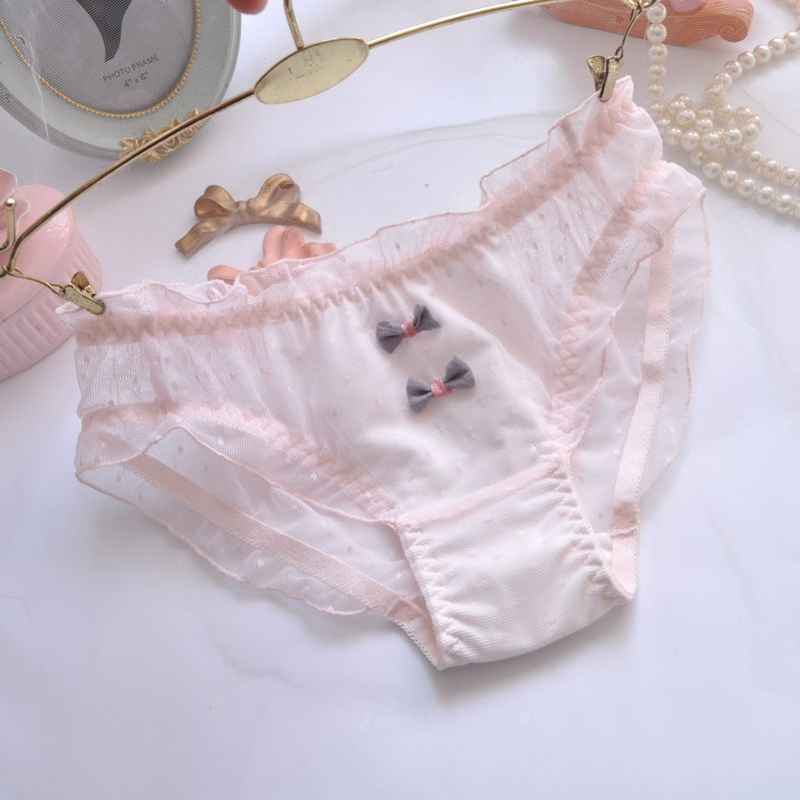 Women's Sexy Lace See Through Panties with Beautiful Butterfly Bow 9