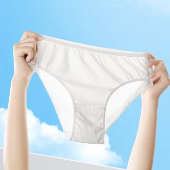 7 Pack of 100% Cotton Mid Rise Solid Color Women's Disposable Panties 3