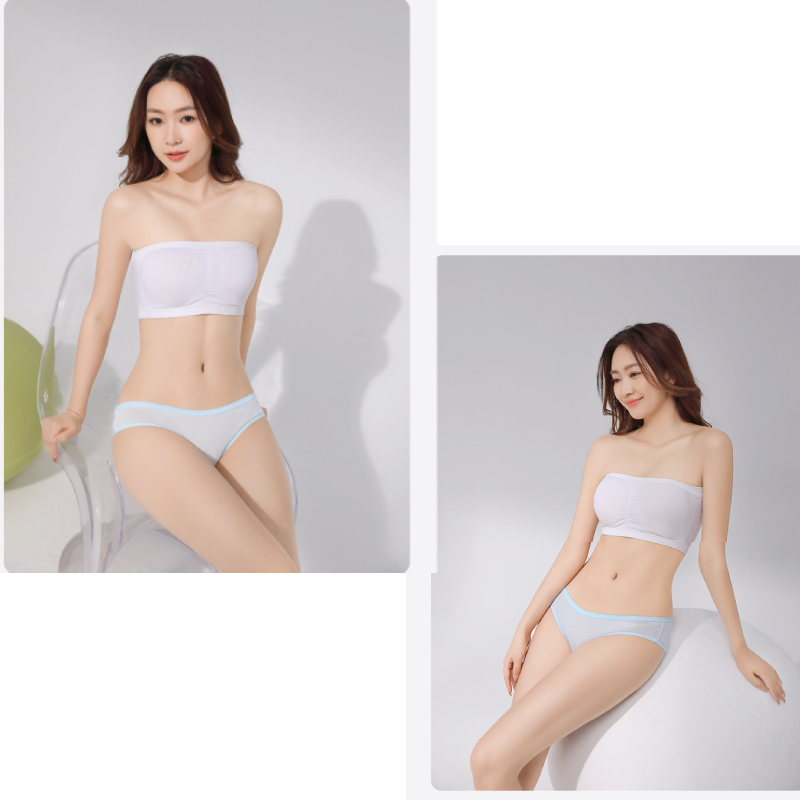 7 Pack of 100% Cotton Mid Rise Solid Color Women's Disposable Panties 5