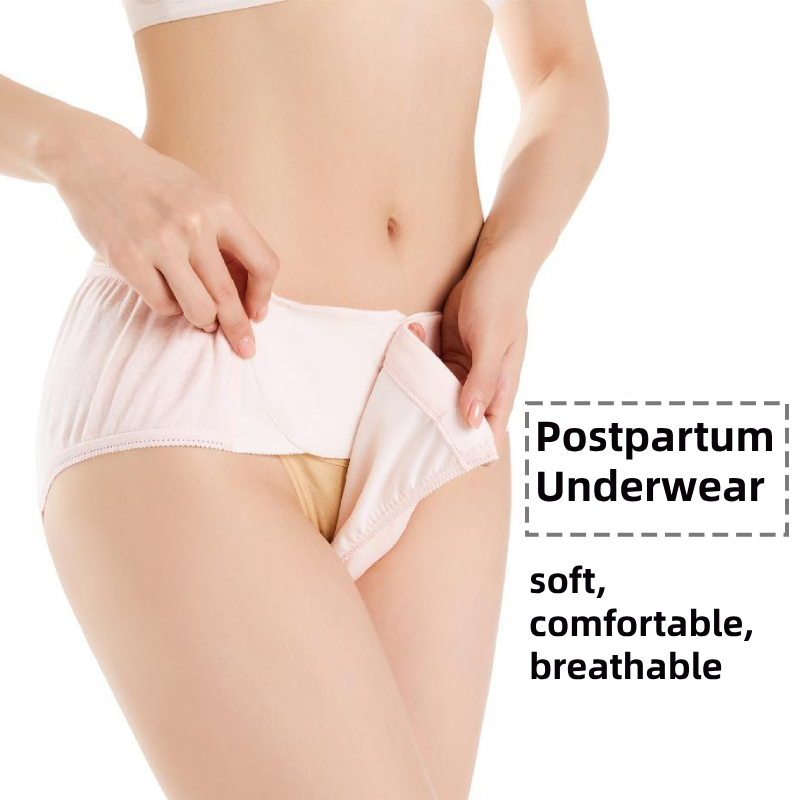 Breathable Pure Cotton Mid Waist Postpartum Underwear for Pregnant Women 4