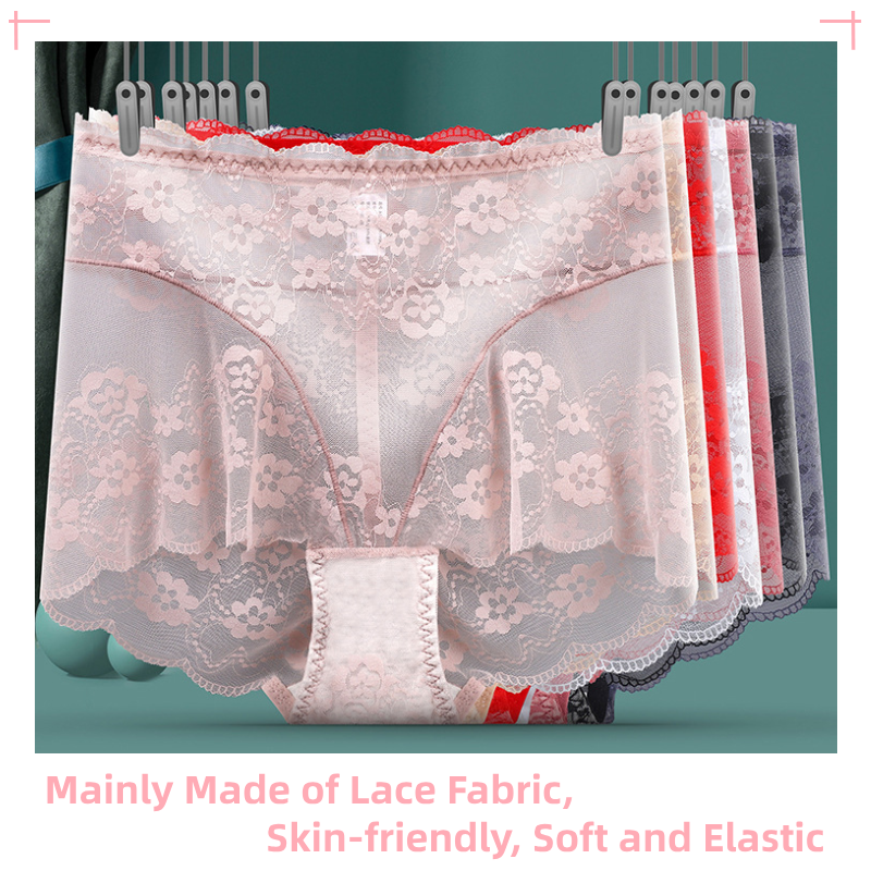 High Waist Lace Sexy Hip Lifting Boxer Briefs For Women 18