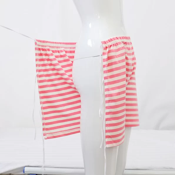 Women's High Waisted Striped Cotton Adaptive Panties With Adjustable Side Ties (Available in Plus Sizes) 5