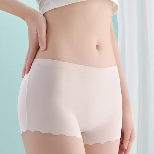 Women's Hipster Thin Ice Silk Seamless Anti Exposure Boyshort Panties 4