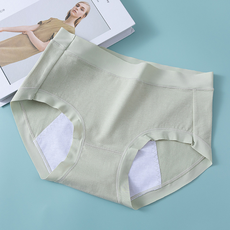 Comfortable Mid Waist Pure Cotton Leak Proof Menstrual Period Panties for Women 2