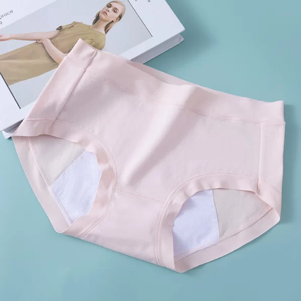 Comfortable Mid Waist Pure Cotton Leak Proof Menstrual Period Panties for Women 5