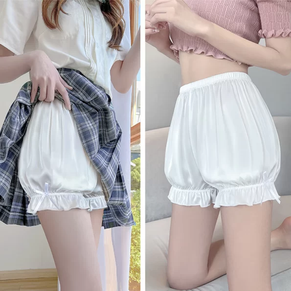 High Waisted Lolita Style Anti Exposure Boxer Panties for Versatile Wear 3