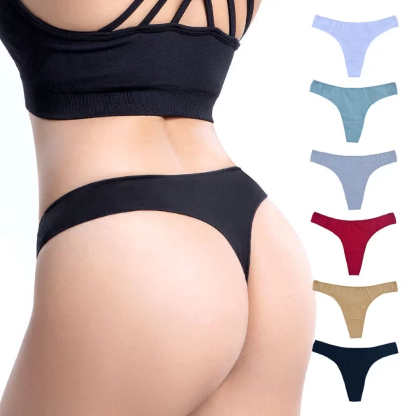 Simple Style Women’s Hipster Cotton High Leg Cheeky Panties with Minimal Coverage 9