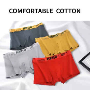 Breathable Cotton Men's Boxer Briefs for Sports in a Simple Style 13