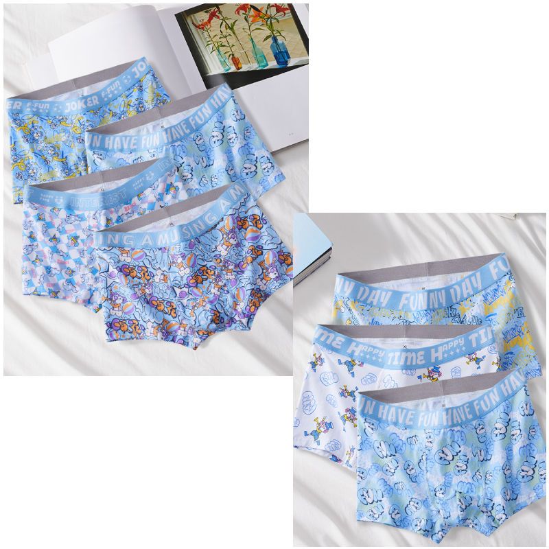 Comfortable Mid Rise Men's Boxer Briefs with Trendy Printed Cotton Design 10