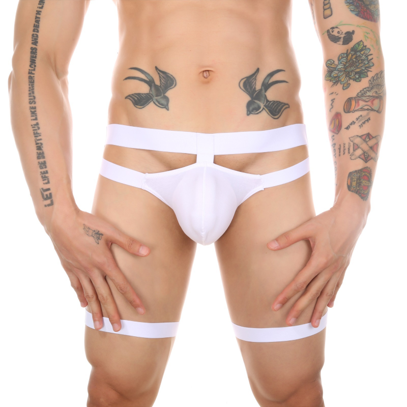 Sexy Low Rise Leather Men's Thong Panties with Zipper for Bold Style 12